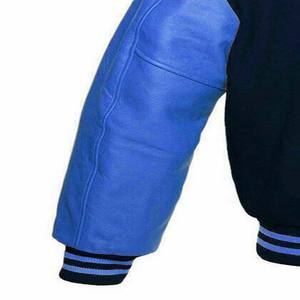 Blousons universitaires en cuir brodés en chenille personnalisés pour hommes, style baseball, en laine, collection 2025 - Product Image 6