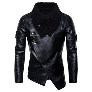 <b>Men</b> Classic Genuine Leather <b>Jacket</b> Soft Comfortable Casual Full Zip Durable Everyday Regular Fit Outerwear Winter Stand Collar - Product Image 5