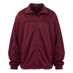 Ensemble de survêtement personnalisé imprimé par sublimation en polyester/coton respirant, coupe ample, avec capuche, coupe-vent rose pour homme et femme, idéal pour le tennis en hiver - Product Image 4