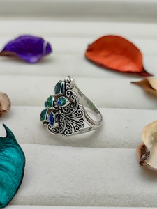 Anillo de Cuarzo Arcoíris Caribeño, Joyería de Piedras Preciosas Naturales, Anillo Colorido y Elegante, Hecho a Mano, Estilo Boho, Regalo para Mujer - Product Image 3