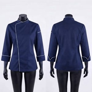Vêtements en gros pour hommes et femmes, veste de chef respirante, uniforme de restaurant, design de logo personnalisé, vêtements de travail de cuisine à boutons sur le devant - Product Image 4