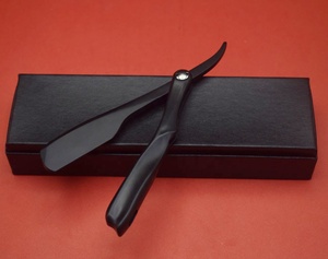 มีดโกนหนวด Tegra Surgical แบบญี่ปุ่น สำหรับผู้ชาย ใบมีดสแตนเลสครึ่งใบ สีดำ สำหรับโกนหนวดอย่างมืออาชีพ ปลอดภัย สะอาด - Product Image 3