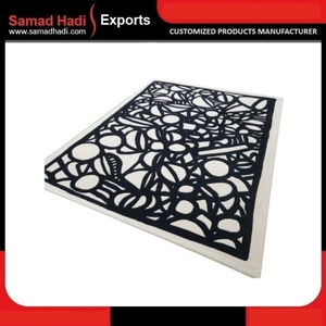 Tapis en laine indienne artisanal de qualité supérieure, brodé, à poils longs, pour cuisine et salon, vente en gros, directement du fabricant - Product Image 4