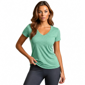 Camiseta de Cuello en V para Mujer, Uso Diario, Algodón Casual Premium, Ligera, Moderna, Elegante y Básica - Product Image 5