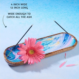 ZAM ZAM IMPEX Wholesale Home Decorative Wooden <b>Incense</b> <b>Stick</b> <b>Holder</b> and Ash Catcher Direct Factory Sale - Product Image 5