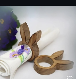 Wooden crafted new rabbit shape napkin ring here <b>top</b> seller premium design <b>table</b> <b>decoration</b> - Product Image 1