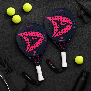 Raqueta de Pádel Profesional para Mujer con Logotipo Personalizado, Fibra de Carbono 3K, Núcleo HRD Power Core, 365g, Color Azul Marino y Rosa, Venta al Por Mayor - Product Image 1