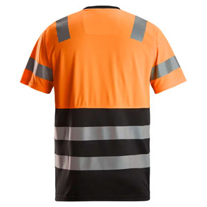 T-shirts de sécurité haute visibilité pour hommes, manches courtes, bandes réfléchissantes, vêtements de travail pour ouvriers - Product Image 5