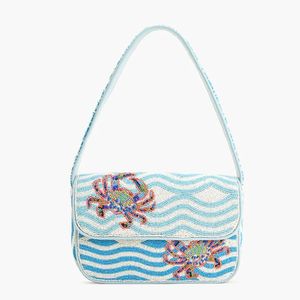 Bolso de mano con bordado de cuentas de semillas para mujer, bolso decorativo con bordado de cuentas para festivales y eventos - Product Image 6