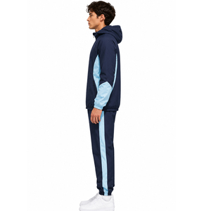 Retro Color Block Hooded Tracksuit Men Women Full Zip Windbreaker Jogger Set Lightweight Sportswear Casual Streetwear Athletic - Product Image 3