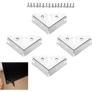 4pcs Retro Style Metal <b>Frame</b> Corner Protectors Decorative Edge Safety Guards Covers for <b>Picture</b> <b>Frames</b> Jewelry <b>Boxes</b> Wooden Gift - Product Image 4