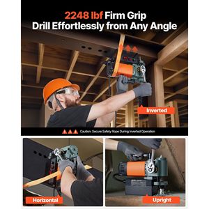 Trapano Magnetico Portatile 1300W a Basso Profilo con Diametro di Foratura 1.4, Potenza 2248 Lbf, Velocità 650 RPM - Product Image 5