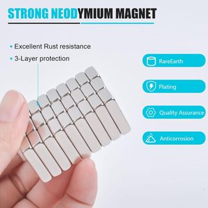 Barre magnétique rectangulaire en néodyme, aimants en néodyme <span class=keywords><strong>extra</strong></span> puissants, aimants robustes, petits aimants puissants pour l'artisanat et la cuisine - Product Image 3