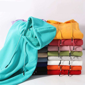 Sudadera con Capucha Unisex, Color Beige Sólido, Felpa Francesa, Estilo Casual, Bolsillo Frontal, Corte Regular, 100% Algodón, Bordada, Transpirable - Product Image 4