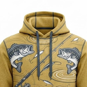 Sudadera Deportiva de Pesca con Capucha y Manga Larga para Actividades al Aire Libre como Pesca, Camping, Senderismo, Navegación y Recreación Acuática - Product Image 6