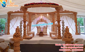 Mariage à thème Bollywood blanc Mandap Kenya mariage asiatique Maharaja Mandap décoration personnalisée Grand Jodha Mandap mariages hindous USA - Product Image 4