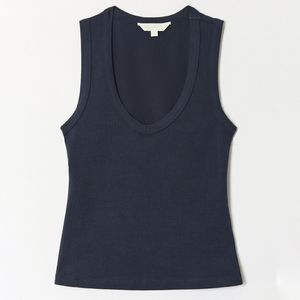 Top Casual de Alta Calidad al por Mayor para Mujer, Cuello Redondo, Color Sólido, Logotipo Personalizado, Top de Punto Acanalado sin Mangas, 100% Algodón - Product Image 5