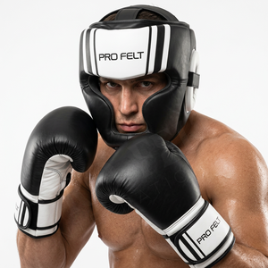 Protector de Cabeza de Boxeo de Cuero Personalizado de Alta Calidad 100%, Nuevo OEM, para Entrenamiento de MMA y Kickboxing, Protección Resistente - Product Image 4