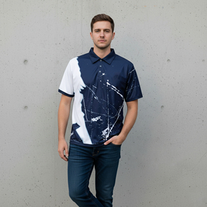 Chemises pour hommes en polyester/coton de haute qualité, logo personnalisé, décontractées, respirantes, vêtements d'été, polos personnalisés - Product Image 5