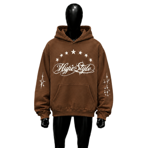 Colección de Moda Casual de Otoño para Hombre: Sudadera Oversize de Algodón French Terry Marrón Estilo Hype Personalizado con Bolsillos – Tendencia Diaria - Product Image 1