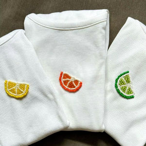 NOVA STAR CRAFT Stylish Hand Embroidered Seed Beads Crop <b>Top</b> with Floral Pattern Customizable Color & Logo - Product Image 1