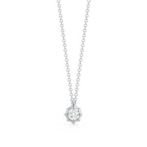Round Cut Lab Grown Diamond Solitaire <b>Pendant</b> Necklace Wholesale 14K 18K <b>Solid</b> <b>Gold</b> Bezel Set Adjustable Chain B2B Factory Price - Product Image 1