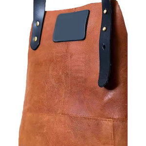 Modern Style Genuine <b>Leather</b> Sleeveless <b>Apron</b> Washable Adjustable UV Protection Premium Fashion Apparel for Wholesale Buyers - Product Image 2