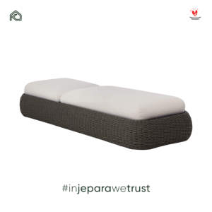Chaise longue de luxe Nirmala en rotin PE, lit de repos réglable avec coussin pour villa, complexe hôtelier, piscine, Jepara - Product Image 5
