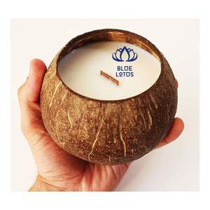 Vela de Cera de Soja en Recipiente de Coco 2026, Material Superior, para Decoración del Hogar y Regalos, Fragancia Duradera, Premium - Product Image 1