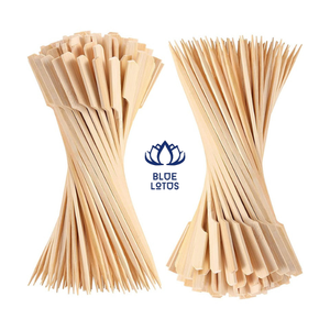 NUEVO DISEÑO Palillos de Bambú Ecológicos Resistentes al Calor, Palitos Desechables Aptos para Lavavajillas para Barbacoa, Kebab, Carne y Aperitivos - Product Image 1