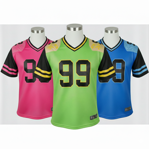 Maillots de football pour hommes adultes en spandex/coton/fibre de bambou respirants à manches courtes, maillot de football de Chicago, transfert par sublimation - Product Image 4
