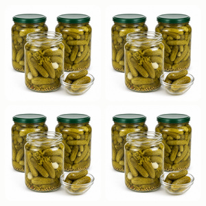 Top Notch Quality Delicious Best Selling Vietnam Manufacturer Supply <b>Pickled</b> Baby Cucumbers Packed in 540ml Mason <b>Jar</b> - Product Image 2