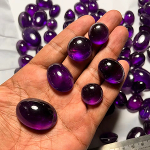 Piedra preciosa de cabujón de amatista Africana púrpura hecha a mano, cuarzo Natural excelente para la fabricación de joyas a granel - Product Image 1