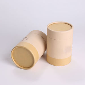 Tubo de Cartón Rígido Biodegradable y Ecológico Personalizable, Embalaje de Tubo de Papel con Laminado Mate y Lámina Dorada - Product Image 2