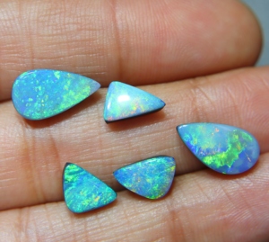 Australian <b>Opal</b> Doublet Cabochon Multi Fire Natural <b>Opal</b> Loose Gemstone for Jewelry Making - Product Image 2