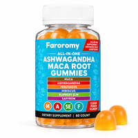 Permen Kunyah Ashwagandha Maca Root Label Pribadi Grosir - Campuran Herbal Multi Adaptogen Vegan Bebas Gluten 60 Buah