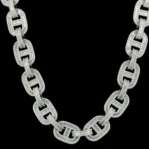 Collier de luxe en moissanite et diamants, style hip-hop glacé, chaîne audacieuse de créateur pour homme, mode streetwear haut de gamme - Product Image 1