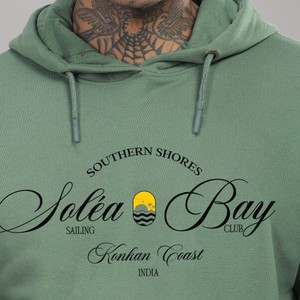 Nouveau sweat à capuche pour homme en coton vert, coupe décontractée, avec logo imprimé sur le devant, idéal pour l'automne - Product Image 4