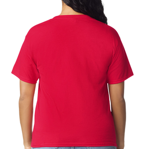 Camiseta de Mujer Roja de Algodón Suave, Informal, de Manga Corta, Cómoda, Básica, a la Moda, Ropa Personalizada al por Mayor - Product Image 4