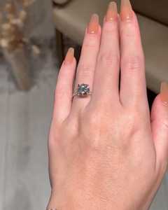 5 CT Cut Lab Grown Diamond Engagement <b>Ring</b> for Women | Luxury <b>Solitaire</b> Wedding <b>Ring</b> IGI Certified Gold 18K | Custom Party - Product Image 3