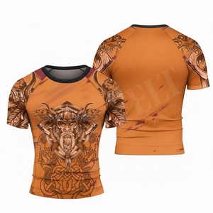 เสื้อรัดกล้ามเนื้อแขนยาวสำหรับออกกำลังกาย พิมพ์ลายโลโก้ได้ตามต้องการ เหมาะสำหรับ MMA BJJ ยิม ฟิตเนส และกีฬาต่างๆ - Product Image 3