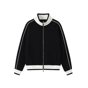 Chaqueta Casual de Hombre con Cuello Alto y Doble Cremallera, Diseño Color-Block Otoño-Invierno, 380GSM - Product Image 5