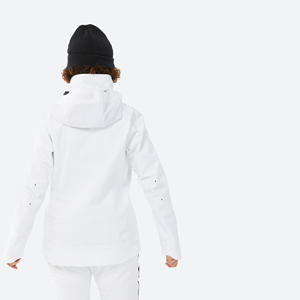 Veste de ski blanche à capuche pour filles, imperméable 10000 mm, en polyester, fermeture éclair, style sportif, vêtements d'extérieur, rembourrage en coton PP synthétique - Product Image 3