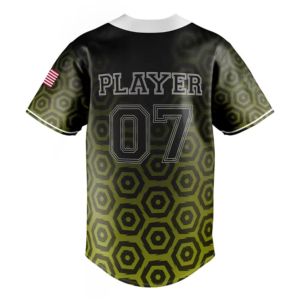 Baseball Jersey Men's Short Sleeve Geometric Print Sublimated 100% <b>Polyester</b> Breathable Regular Fit All Seasons - Product Image 3