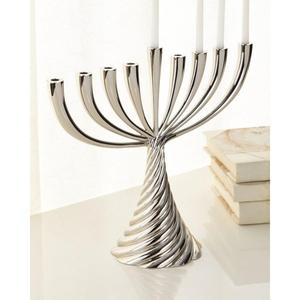 Décoration Hanouka, chandelier de luxe à 9 bras, porte-bougie décoratif en laiton, accessoires de table - Product Image 6