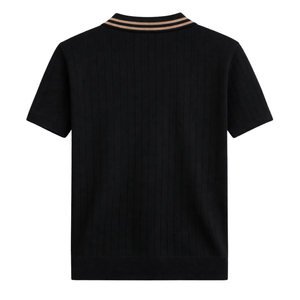 Polo de Punto Melia para Hombre, Manga Corta, Algodón Premium Texturizado, Corte Ajustado, Estilo Casual Elegante, Ropa de Verano Transpirable, Venta al Por Mayor - Product Image 5