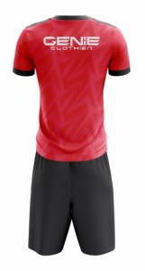 Maillot de football personnalisé avec logo imprimé sur le devant, fabriqué en usine, 100 % polyester, séchage rapide, manches courtes, dernier design - Product Image 5