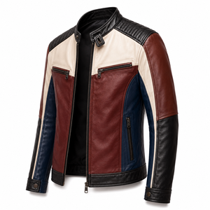 Veste en cuir marron décontractée style streetwear pour homme – Manteau urbain chaud et élégant pour l'automne et l'hiver – Tendance premium 2026 - Product Image 3