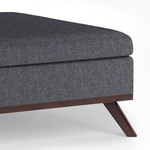Owen Slate Grey Square <b>Storage</b> Ottoman Stylish Coffee Table <b>Stool</b> & Ottoman - Product Image 5