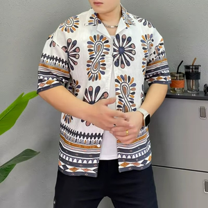 Chemise Hawaïenne Personnalisée pour Homme, Motif Floral Jacquard en Popeline 100% Coton Infroissable, Manches Courtes Décontractées - Product Image 6